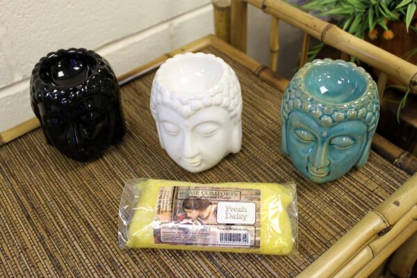 Kominek do olejków Buddha – Czarny - obrazek 3