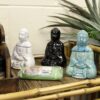 Kominek do olejków Siedzący Buddha – Czarny - obrazek 4