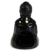 Kominek do olejków Siedzący Buddha – Czarny - obrazek 2