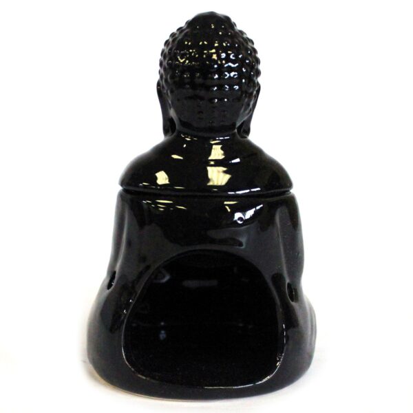 Kominek do olejków Siedzący Buddha – Czarny - obrazek 2