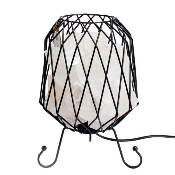 Siatkowa lampa brazier z soli białej, kabel, żarówka