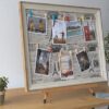 Duża ramka na zdjęcia DIY z klamerkami – Paryż - obrazek 3
