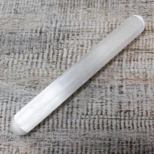 Różdżka z Selenitu – 16 cm (Zaokrąglone Końce)