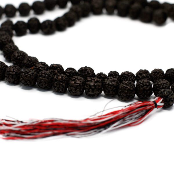 Mala Rudraksha 108 koralików – Ciemna - obrazek 2