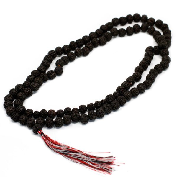 Mala Rudraksha 108 koralików – Ciemna - obrazek 3