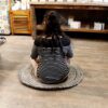 Okrągły dywan z juty i dżinsu z recyklingu – 90 cm - obrazek 4