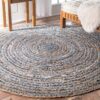 Okrągły dywan z juty i dżinsu z recyklingu – 150 cm - obrazek 6