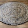 Okrągły dywan z juty i dżinsu z recyklingu – 150 cm - obrazek 3