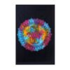 Pojedyncza narzuta bawełniana + dekoracja ścienna – Czarna Hamsa 130x200 cm