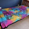 Pojedyncza narzuta bawełniana + dekoracja ścienna – Spokojny Budda 130x200 cm - obrazek 3