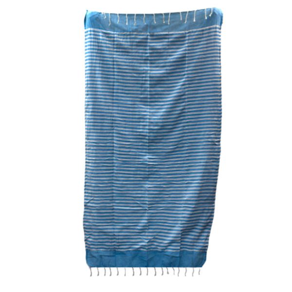 Bawełniana narzuta Pario – 100x180 cm – Błękitne Niebo - obrazek 2
