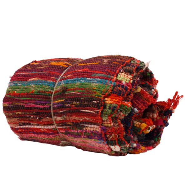 Luksusowy dywanik z łachmanów 150x90 cm – Czerwony - obrazek 3