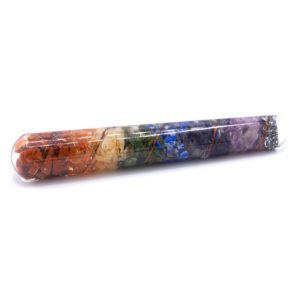 Różdżka Uzdrawiająca z Orgonitu – Czakry i Miedź – 140x30 mm