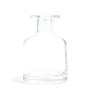Okrągła Butelka Alchemiczna z Patyczkami – Przezroczysta – 140ml