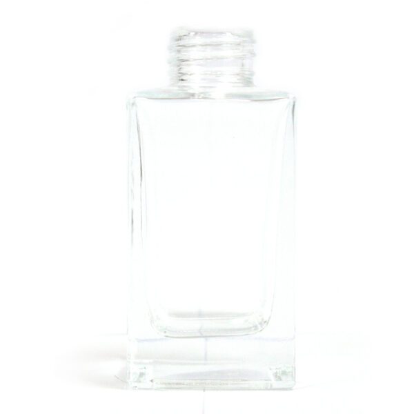 Kwadratowa Butelka z Patyczkami – Długa – Przezroczysta – 100ml