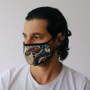 Wielorazowa Maseczka Modowa – Złote Liście (Dorosły)