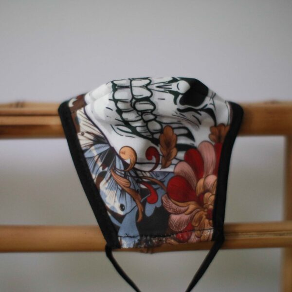 Wielorazowa Maseczka Modowa – Kolorowa Calavera (Dziecięca)