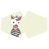 Wielorazowa Maseczka Modowa - Zwariowana Zebra (Dziecięca)