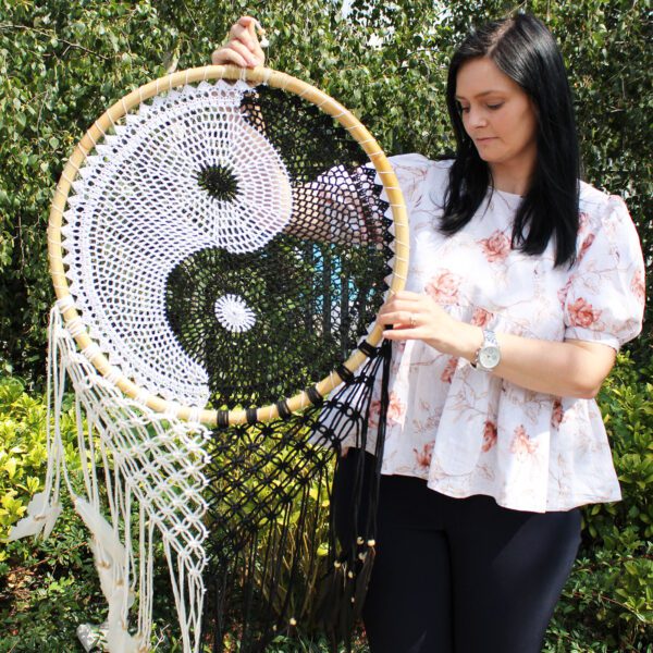 Łapacze Snów Bali - Bardzo Duży Ying Yang Ø 50 cm - obrazek 4