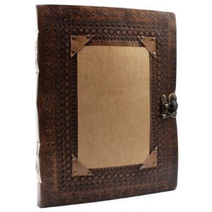 Ogromna Skórzana Księga Gości do Personalizacji 10x13 (200 stron)