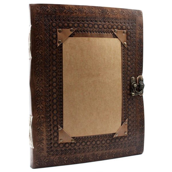 Ogromna Skórzana Księga Gości do Personalizacji 10x13 (200 stron)
