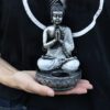 Średni świecznik Budda – biały - obrazek 6