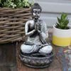 Średni świecznik Budda – biały - obrazek 5