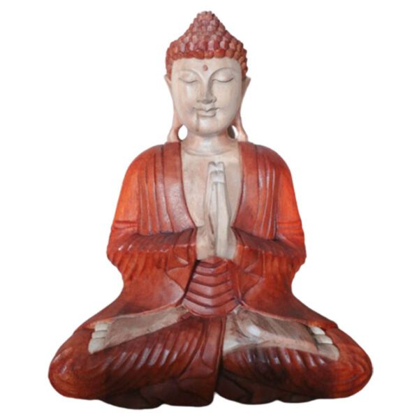 Ręcznie rzeźbiona figura Buddy – 40 cm Powitanie