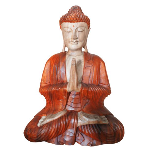 Ręcznie rzeźbiona figura Buddy – 30 cm Powitanie