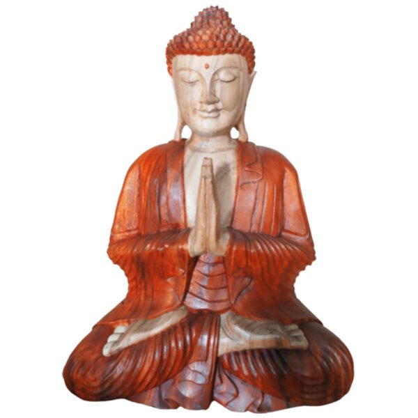 Ręcznie rzeźbiona figura Buddy – 60 cm Powitanie