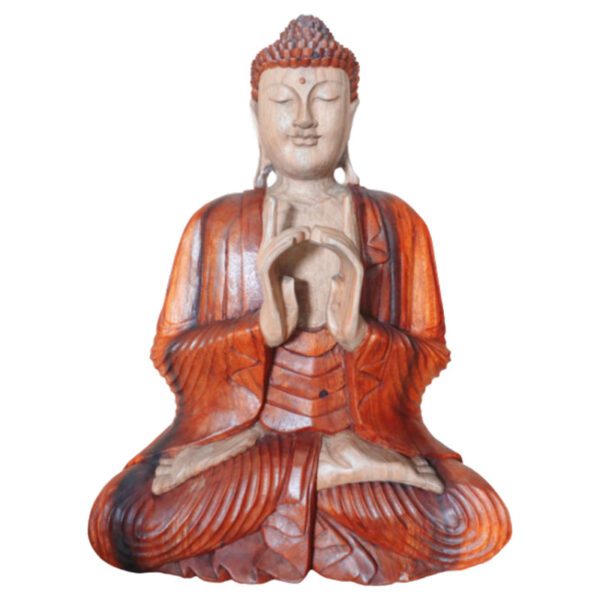 Ręcznie rzeźbiona figura Buddy – 60 cm Dwie dłonie