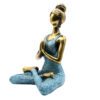 Figurka joginki – brąz i turkus 24 cm - obrazek 4