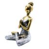 Figurka joginki – brąz i srebro 24 cm - obrazek 3