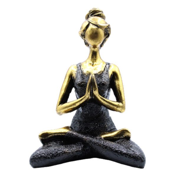 Figurka joginki – brąz i czerń 24 cm