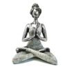 Figurka joginki – srebro i biel 24 cm