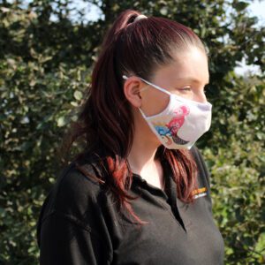 Wielorazowa Maseczka Modowa – Mandala Papuga (Dorosły)