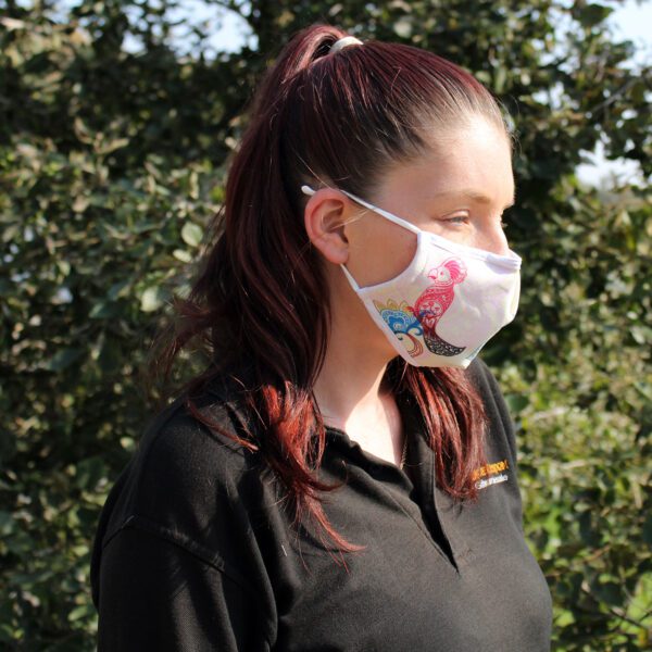 Wielorazowa Maseczka Modowa – Mandala Papuga (Dorosły)