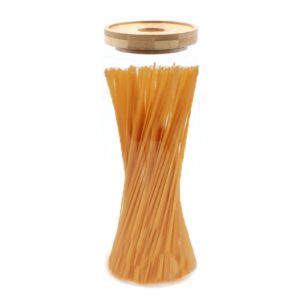 Szklany słoik w bambusowej osłonie – 25 cm