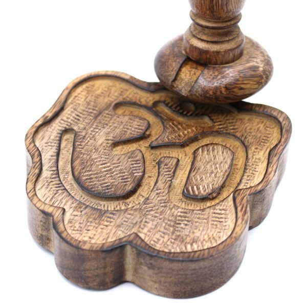 Mała kadzielniczka Backflow z drewna mango – Ohm - obrazek 3