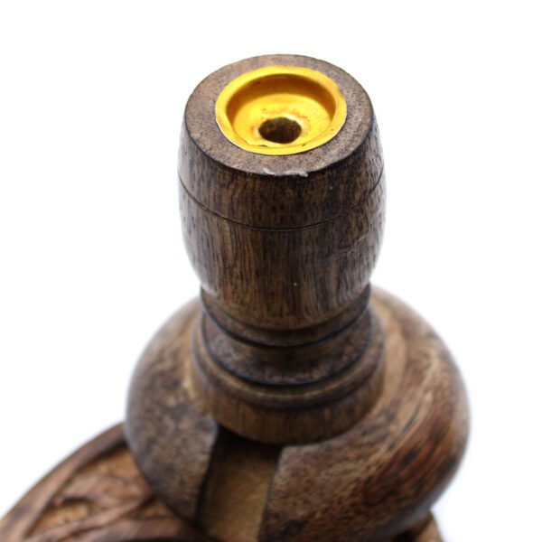 Mała kadzielniczka Backflow z drewna mango – Ohm - obrazek 5