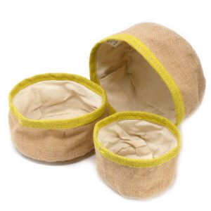 Zestaw 3 Naturalnych Koszyków Jutowych – Oliwka