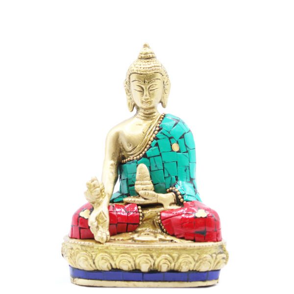 Mosiężna figura Buddy – Ręce w dół – 11,5 cm - obrazek 5