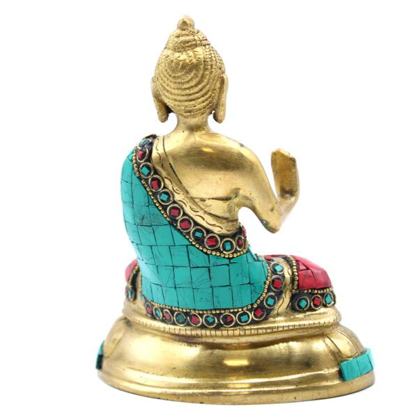 Mosiężna figura Buddy – Błogosławieństwo – 15 cm - obrazek 6