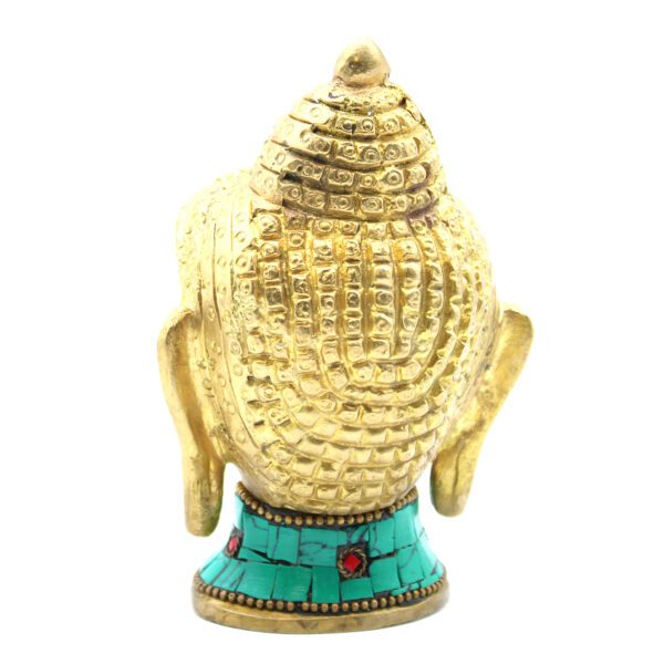 Mosiężna figura Buddy – Duża głowa – 11,5 cm - obrazek 6