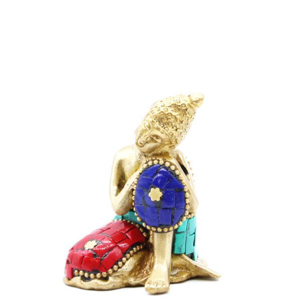 Mosiężna figura Buddy – Myślący – 6,5 cm - obrazek 5