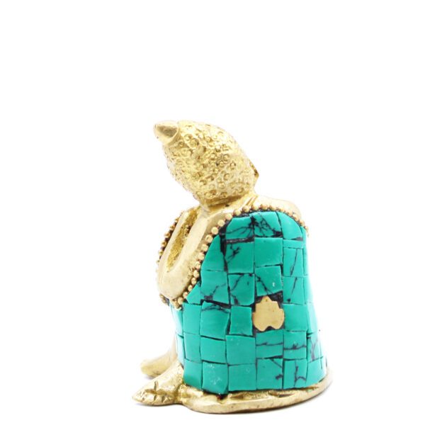 Mosiężna figura Buddy – Myślący – 6,5 cm - obrazek 6