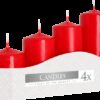 Set of Pillar Candles  50mm (11/16/22/33H) (4 pieces) - Red