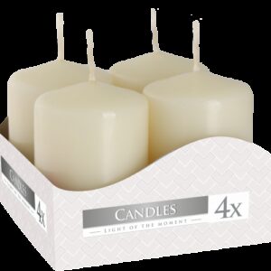 Set of Pillar Candles  40x60mm (4 pieces) - Ivory