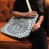 Torba ze Sznurkowymi Uchwytami Mandala - Głęboki Błękit - obrazek 4