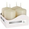 Set of Pillar Candles  40x60mm (4 pieces) – Ivory